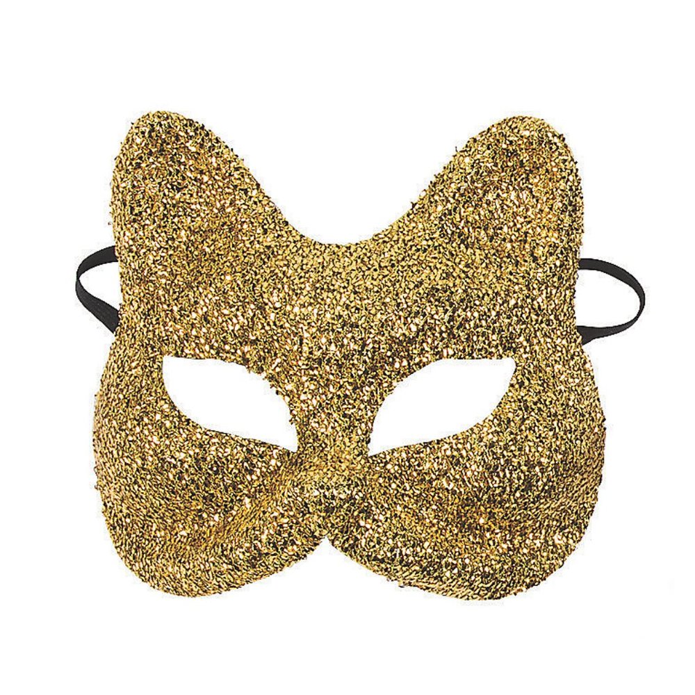 Venetian Cat Mardi Gras Mask /Gold